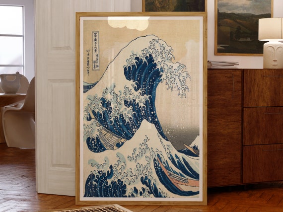 Japanese Print Under The Wave Off Kanagawa Print Woodblock Art Japanese Wall Art Great Wave Print Hokusai Prints
