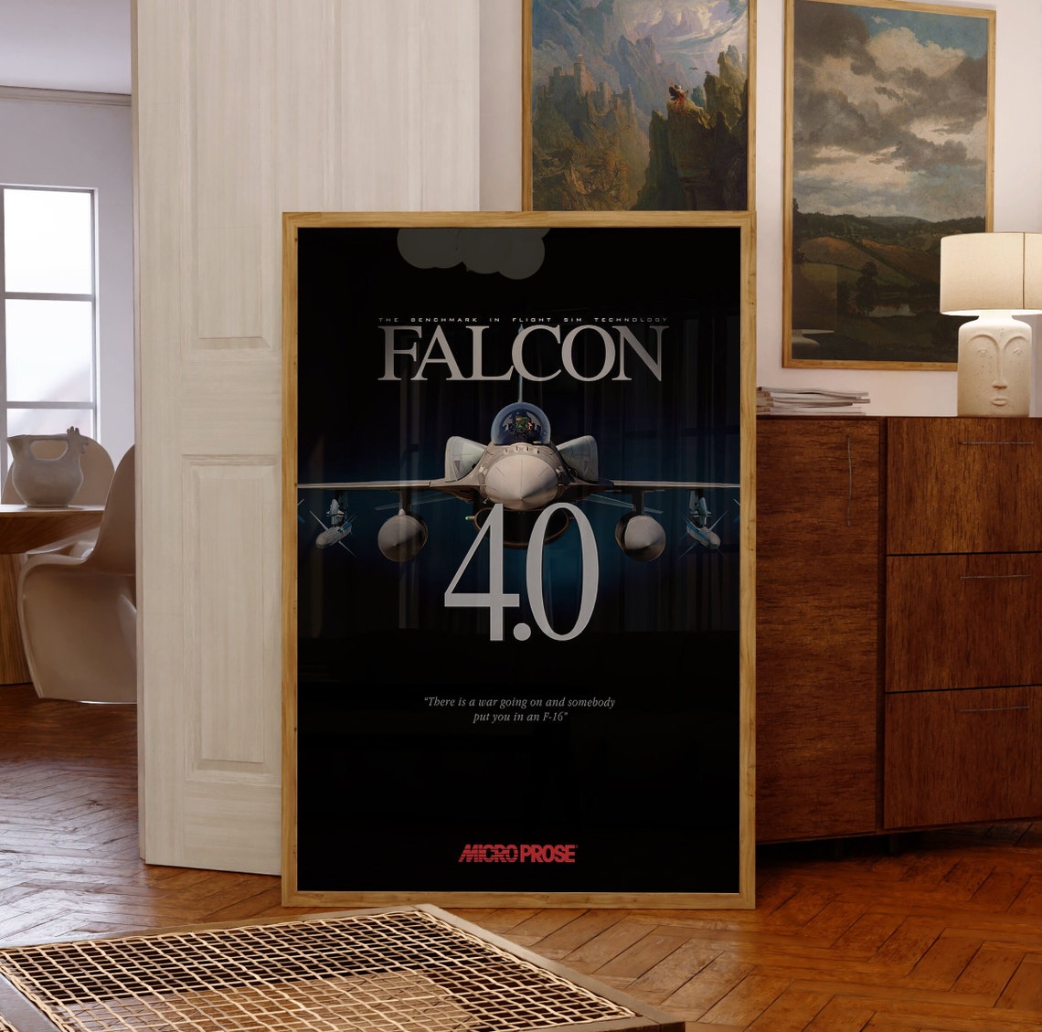 Falcon 4.0 MicroProse F-16 Combat Flight Sim Retro Game Poster - Image 4