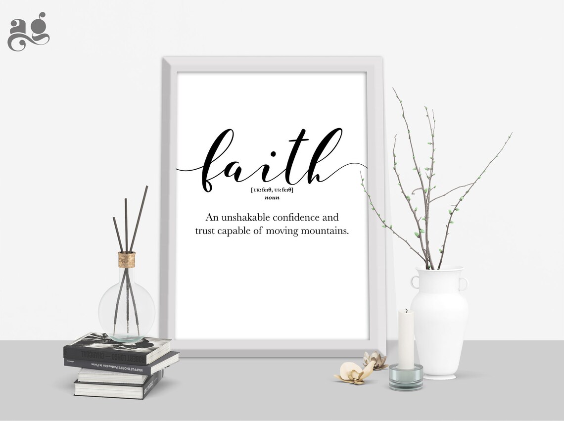 Faith Definition Art Print, Christian Encouragement - Image 2