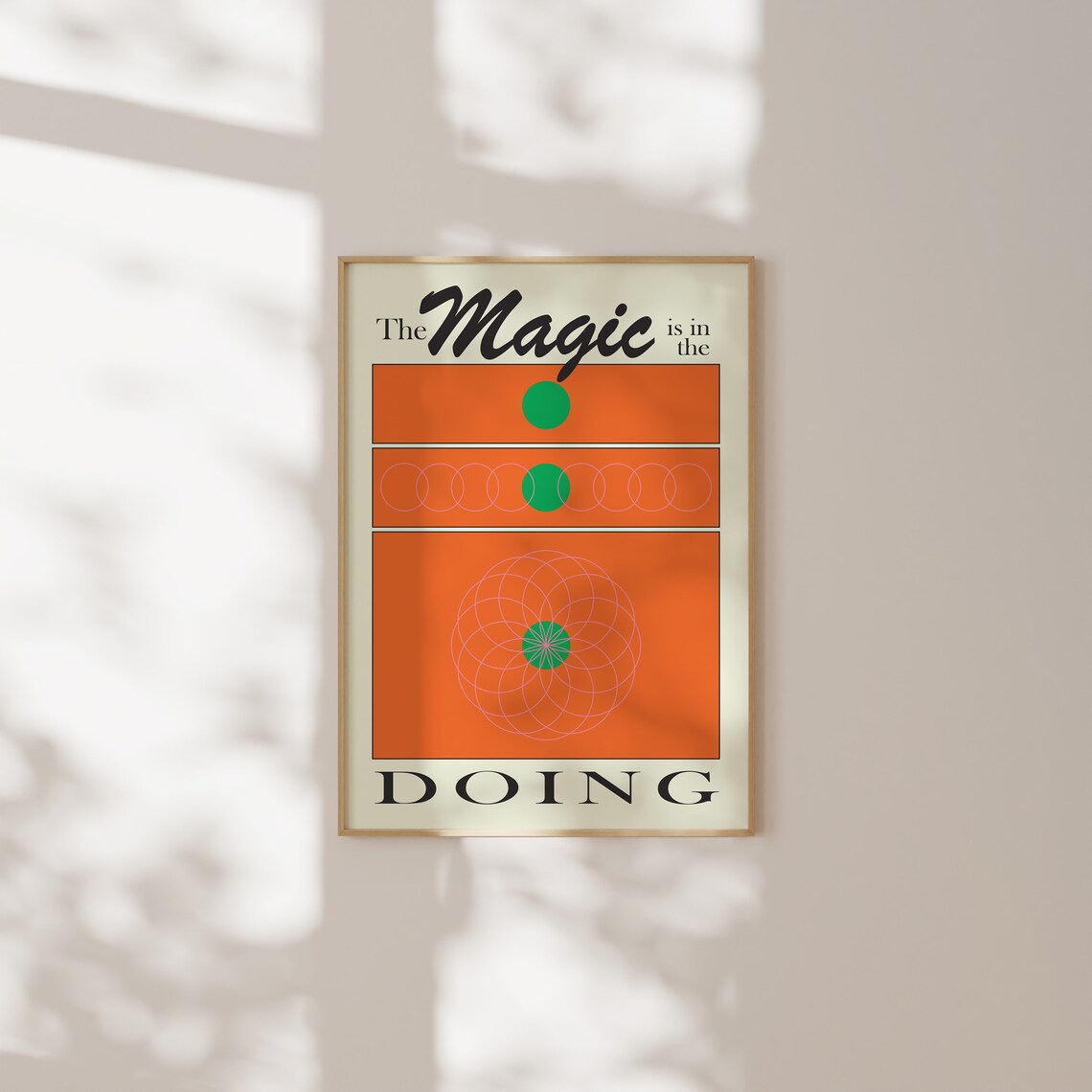 The Magic Is In The Doing Retro Art Print