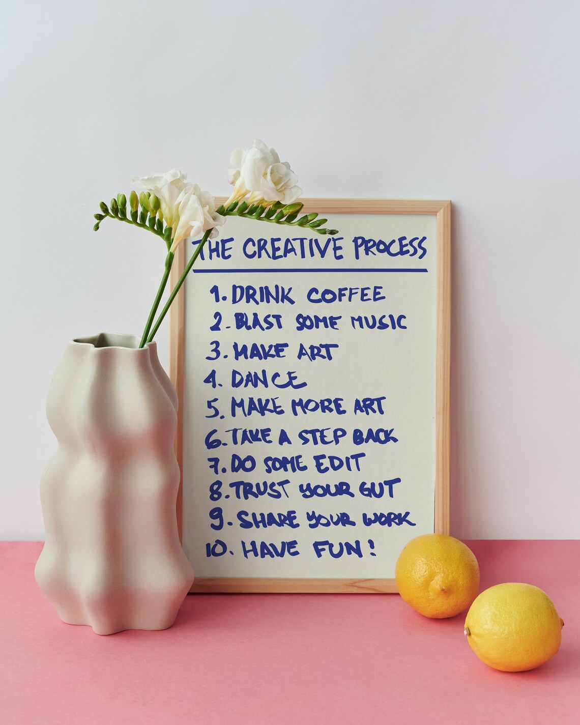 The Creative Process Retro Typography Art Print - Image 2