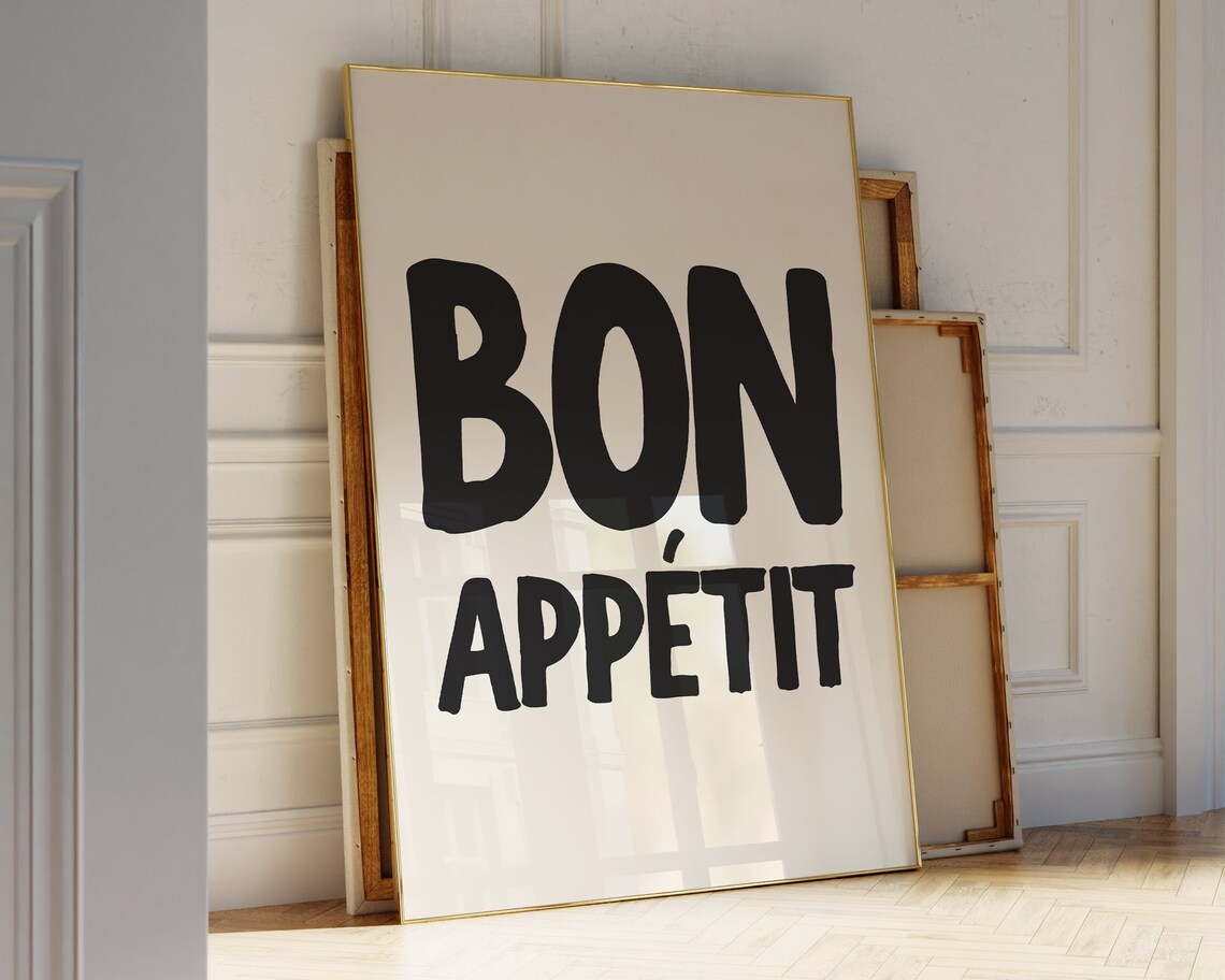 Bon Appetit Modern Kitchen Wall Art Poster - Image 2