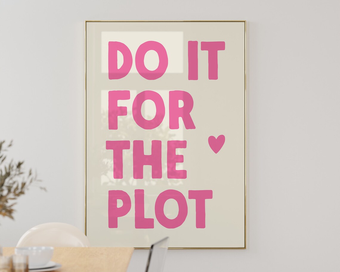 Do It For The Plot Trendy Bar Cart Poster - Image 3