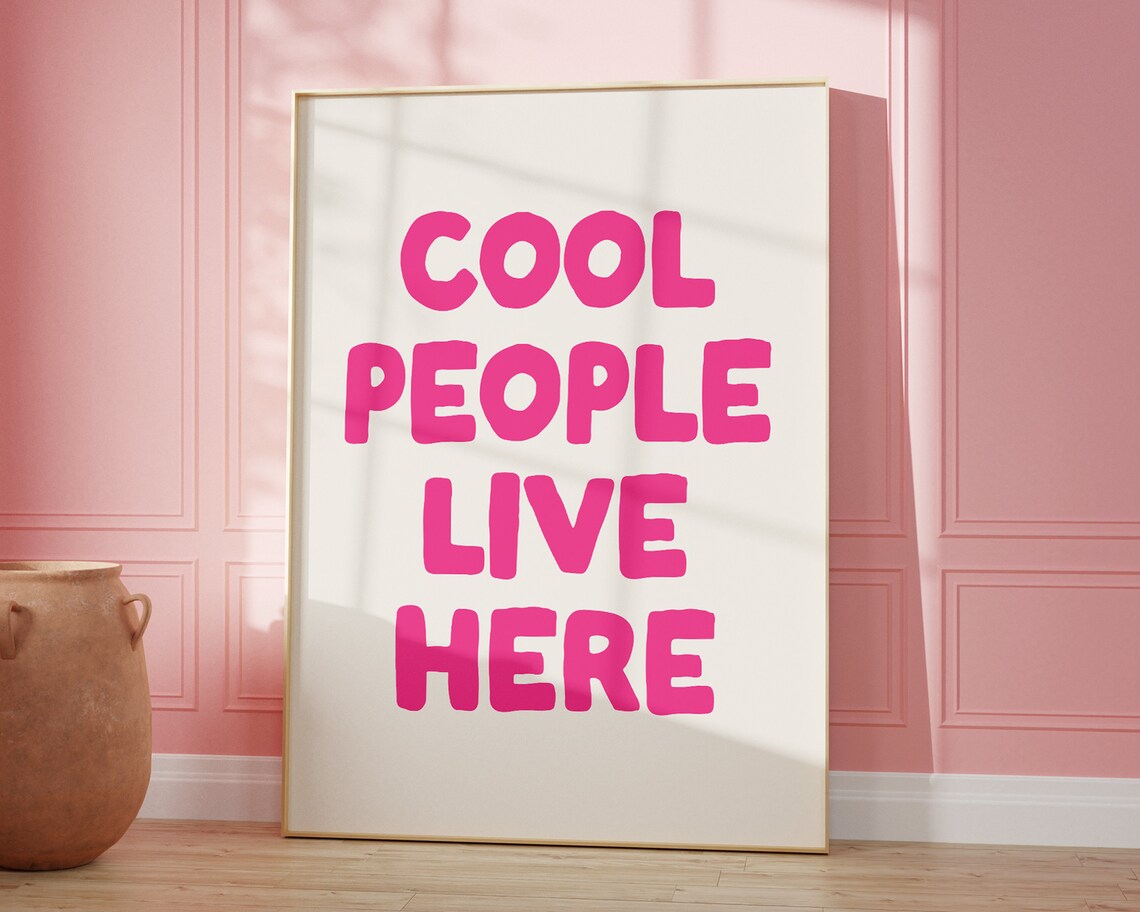 Cool People Live Here Typography Art Print - Image 2