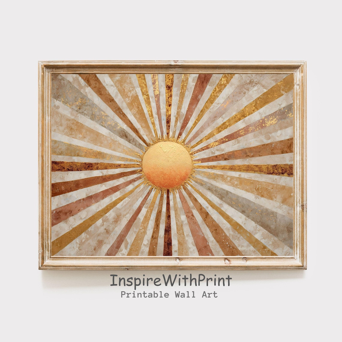 Boho Sun Print Abstract Sunrise Art Print