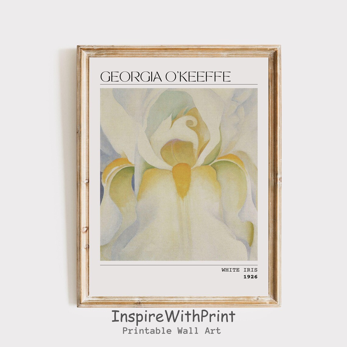 Georgia Okeeffe Iris Flower Art Poster, Contemporary