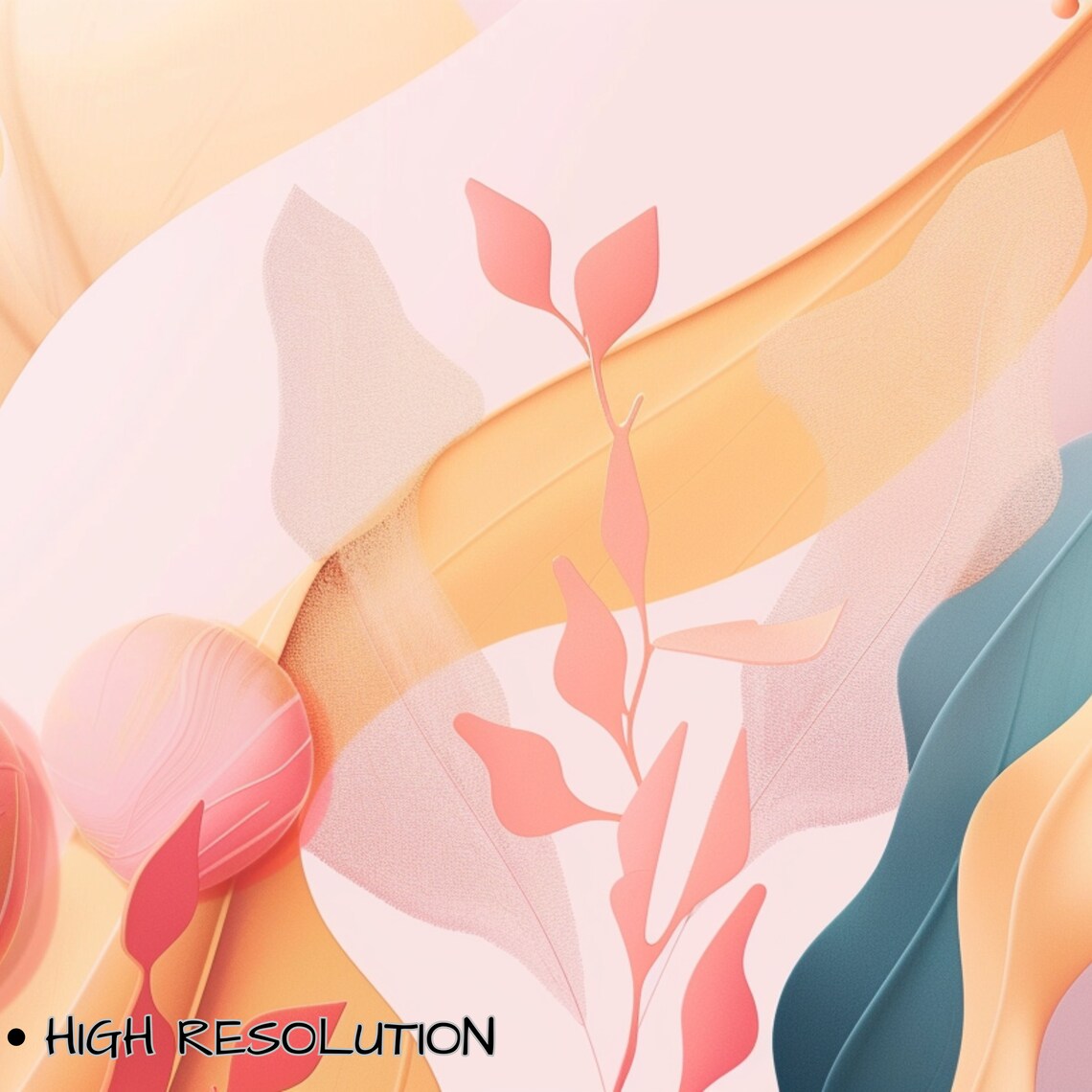 Frame TV Abstract Pastel Painting, Modern Minimalist - Image 3