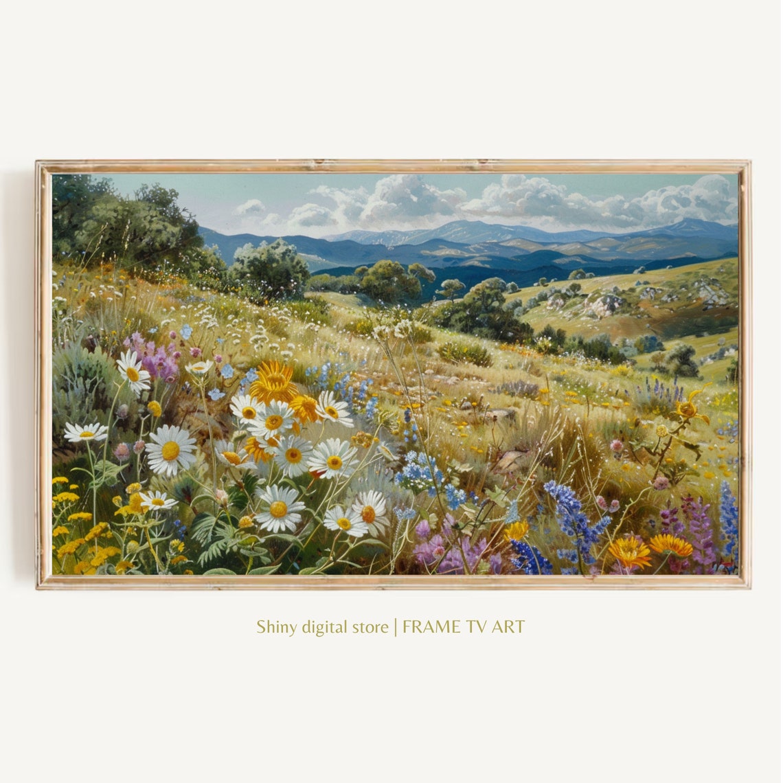 Frame Tv Art With Wildflower Summer Landscapes By Woman Artist Marianne North Wall Decoration Perfect Your Living Room