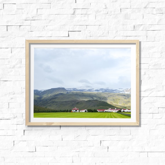 Iceland Art Instant Colour Photography Home Decor Wall Art 8x10 16x9 Landscape Travel Mountains Farm Nature