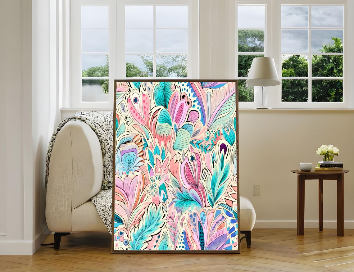 Yayoi Kusama Cosmic Nature Pink Floral Tokyo 2021 Abstract Art Poster - Image 2