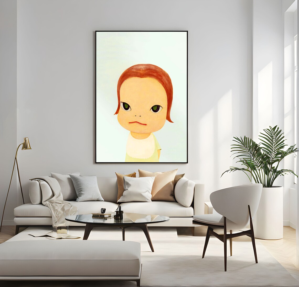 Yoshitomo Nara Green Eyed Child Red Hair Portrait Japanese Art Poster - Image 4