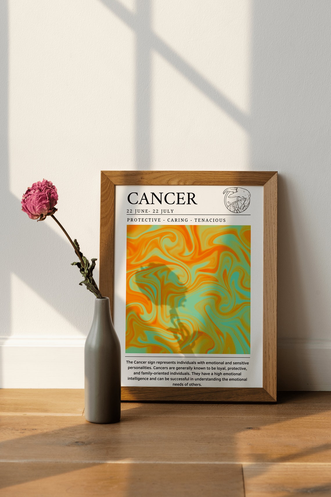 Cancer Zodiac Wall Art Astrology Gifts Cancer Star Sign Print Spiritual Wall Art Cancer Wall Art Cancer Print - Image 3