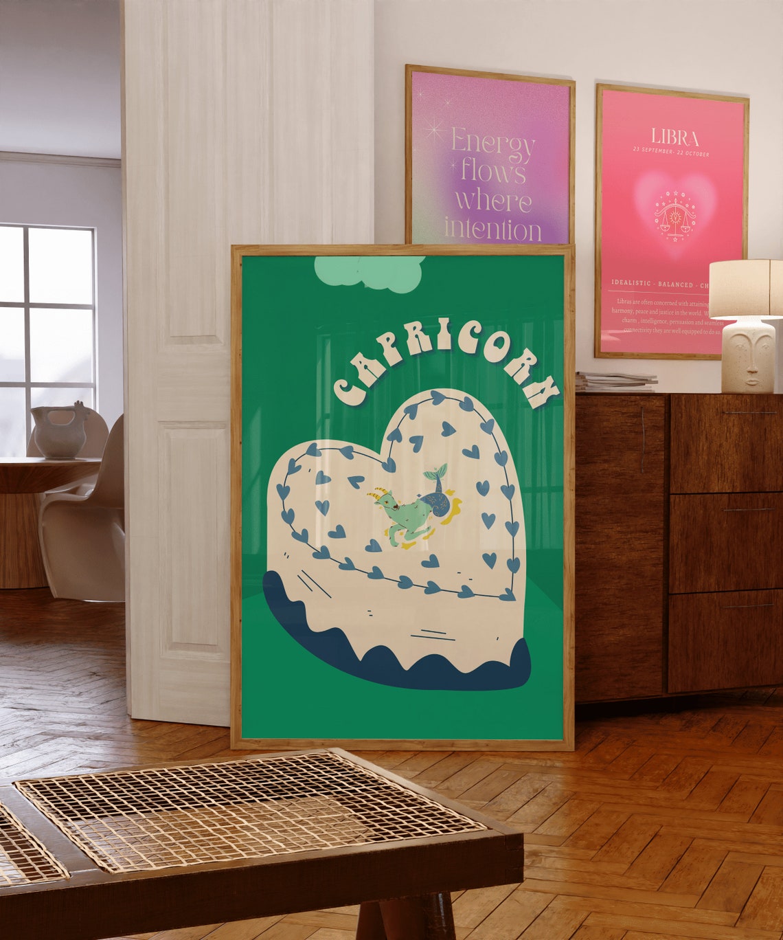 Capricorn Zodiac Wall Art Print Capricorn Art Print Capricorn Zodiac Capricorn Gifts Zodiac Wall Art Capricorn Astrology - Image 4