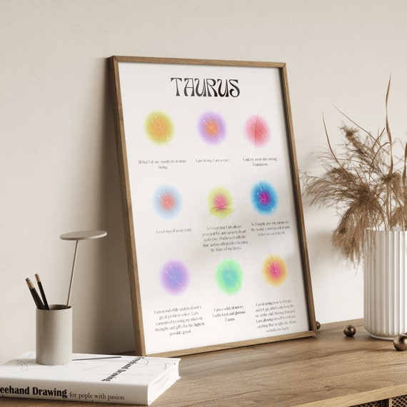 Taurus Poster Taurus Gifts Taurus Zodiac Print Taurus Birthday Gifts Taurus Affirmation Poster Astrology Print Spiritual Poster