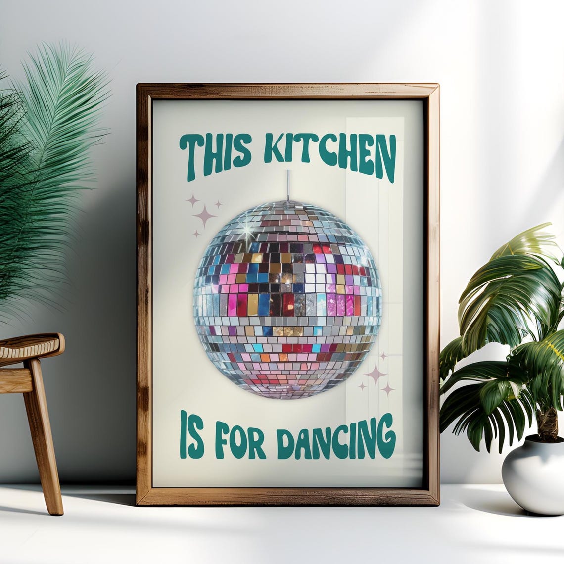 Kitchen Disco Ball Print, Funky Retro Art Print - Image 2