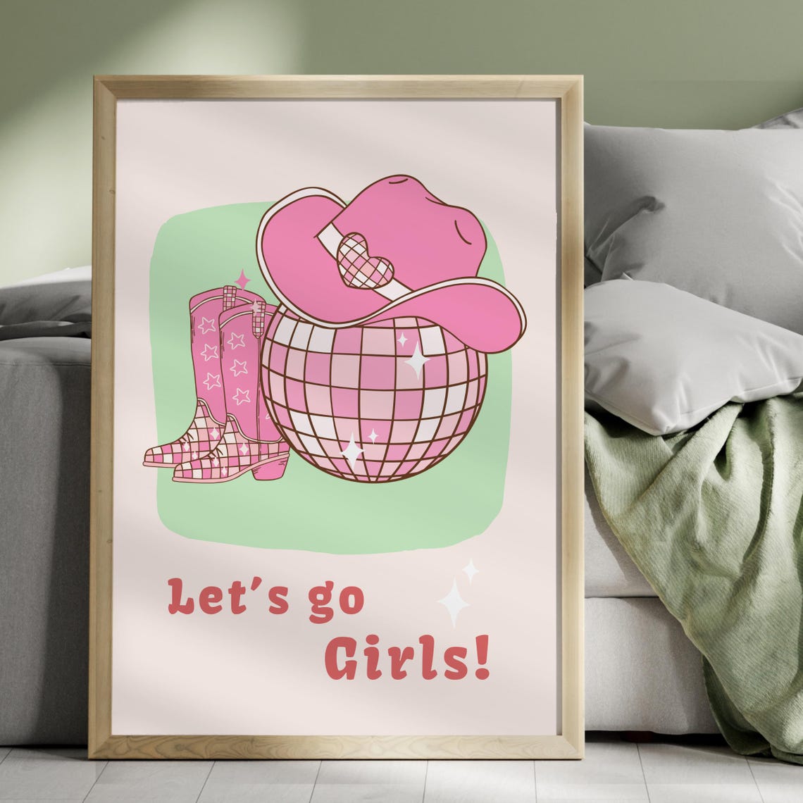 Western Cowgirl Print Country Music Lets Go Girls Cowboy Boots Art Retro Cowgirl Prints Howdy Prints Western Wall Art - Image 4