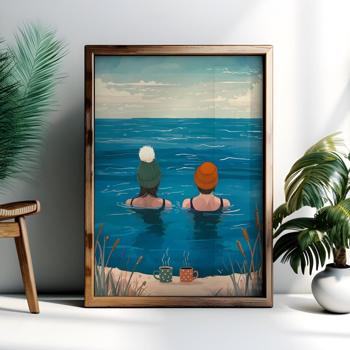 Wild Swimming Open Water Art Print, Sea Swimming - Image 4