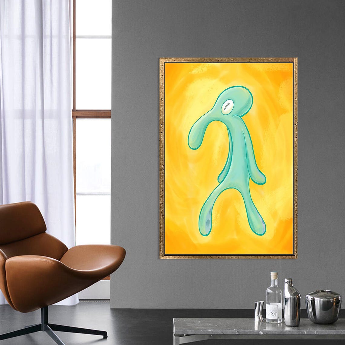 Bold And Brash Squidward Canvas Art Modern Home Decor - Image 6