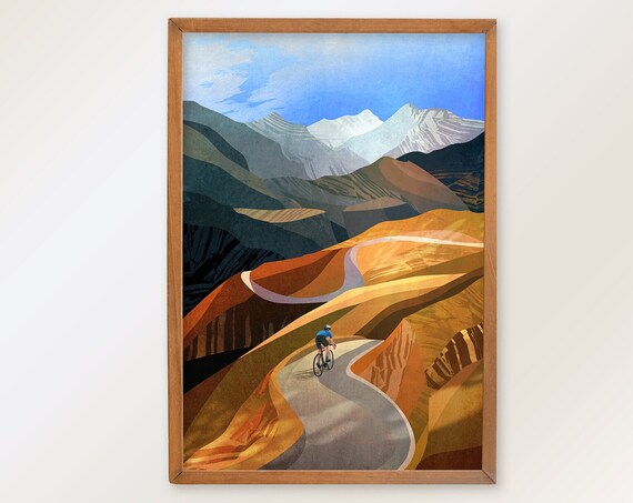 Cycling Art Print, Never Lost On A Bike