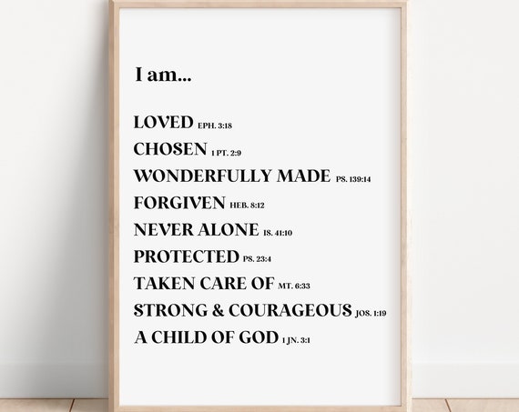 Retro Christian Scripture Faith Art Print