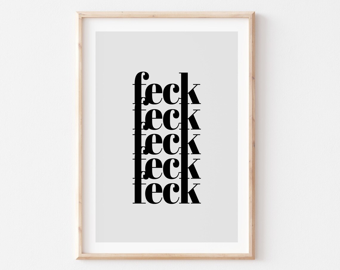 Feck Definition Irish Gift Print, Funny Home Decor - Image 2