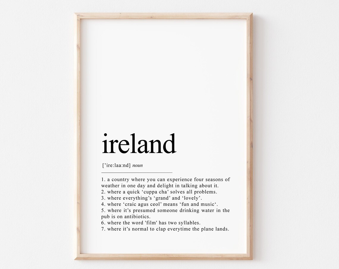 Irish Definition Wall Decor, Funny Ireland Art Print - Image 2