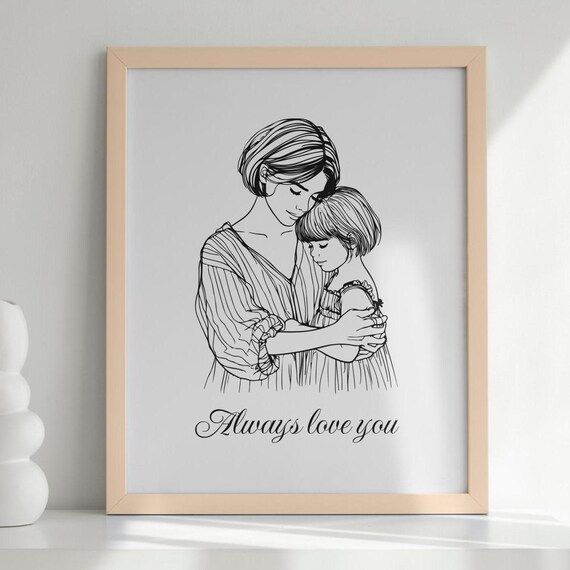 Mothers Day Minimalist Love Quote Art Print