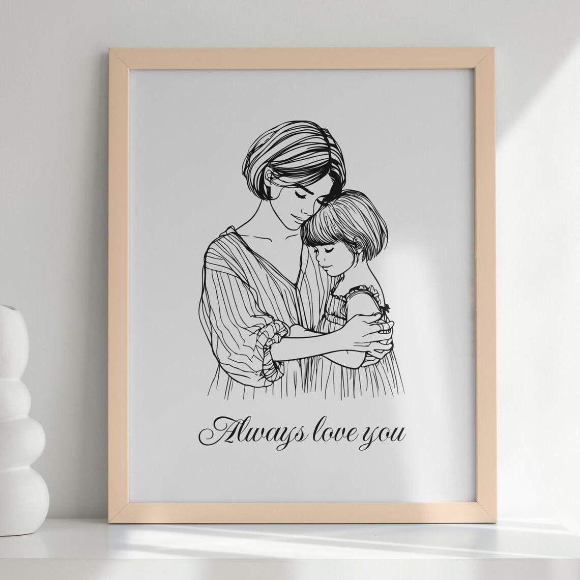 Mothers Day Minimalist Love Quote Art Print