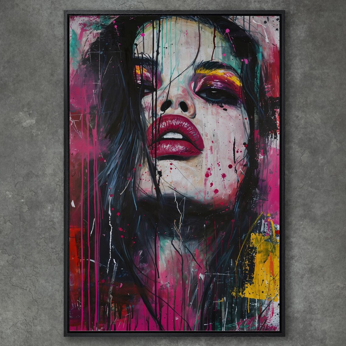Abstract Woman Portrait Art Print, Beauty Salon Decor