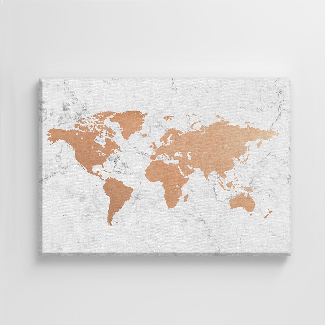 White Marble World Map, Stylish Home Decoration