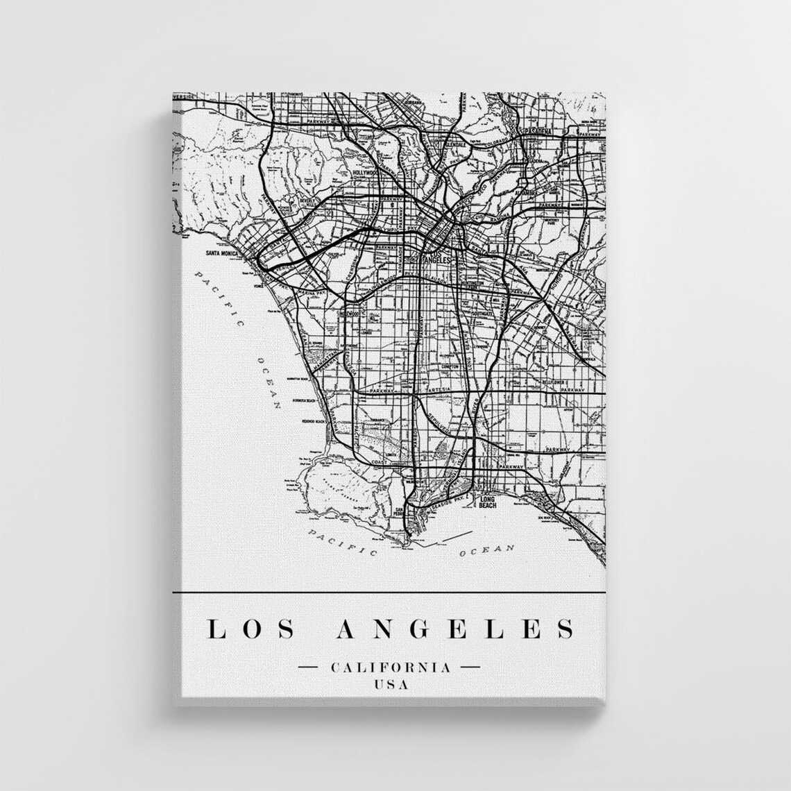 Los Angeles California Map, Stylish Home Decor