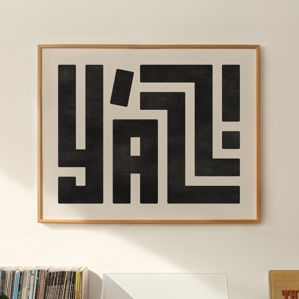 Bold Y'all Typography Western Geometric Block Letters Poster