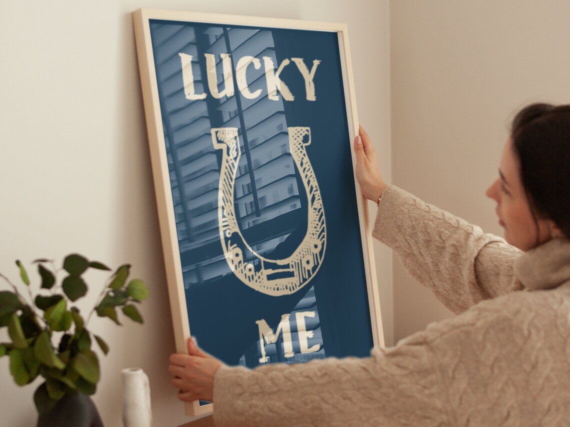 Lucky Me Boho Minimalist Affirmation Art Print - Image 4