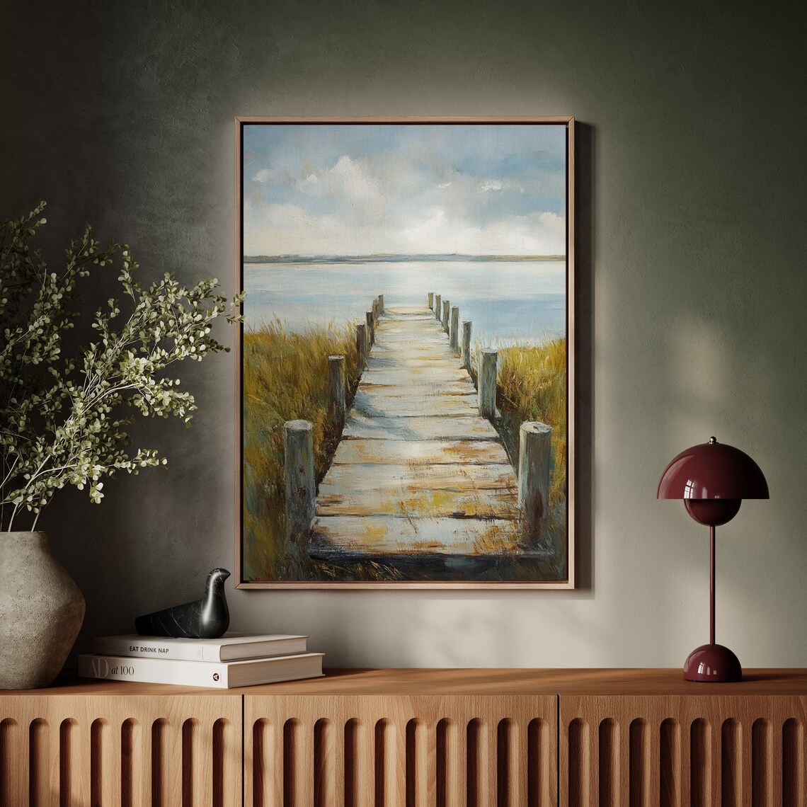 Tranquil Boardwalk Over Calm Waters A Serene Escape Into Natures Beauty Under A Peaceful Sky - Image 5