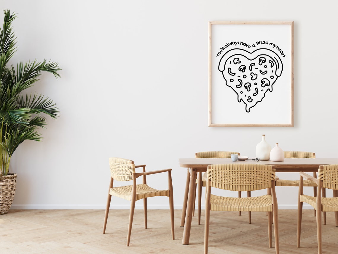 Youll Always Have A Pizza My Heart Cute Pun Kitchen Wall Print - Image 2