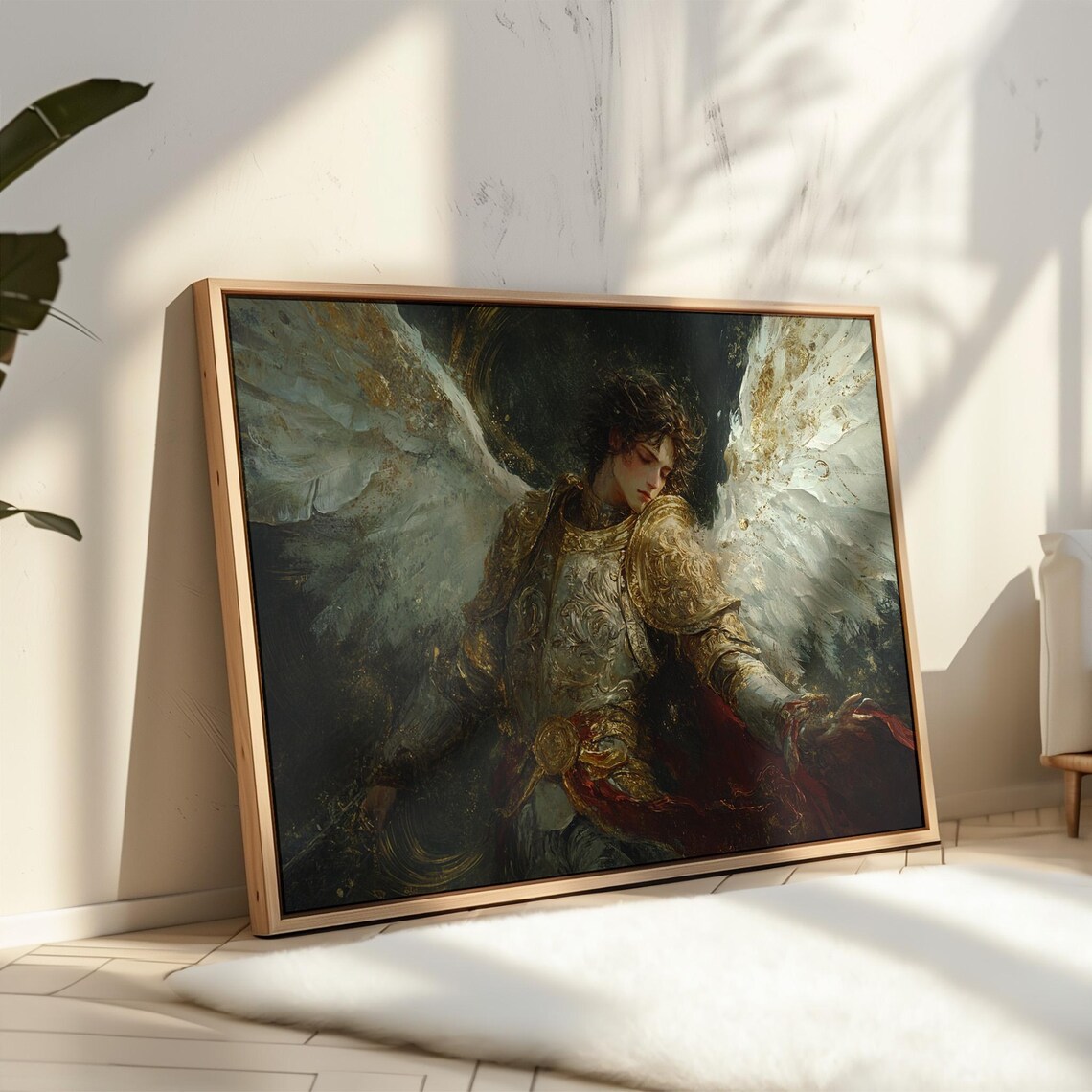 Archangel Warrior Angel Golden Armor Divine Guardian Faith Poster - Image 4