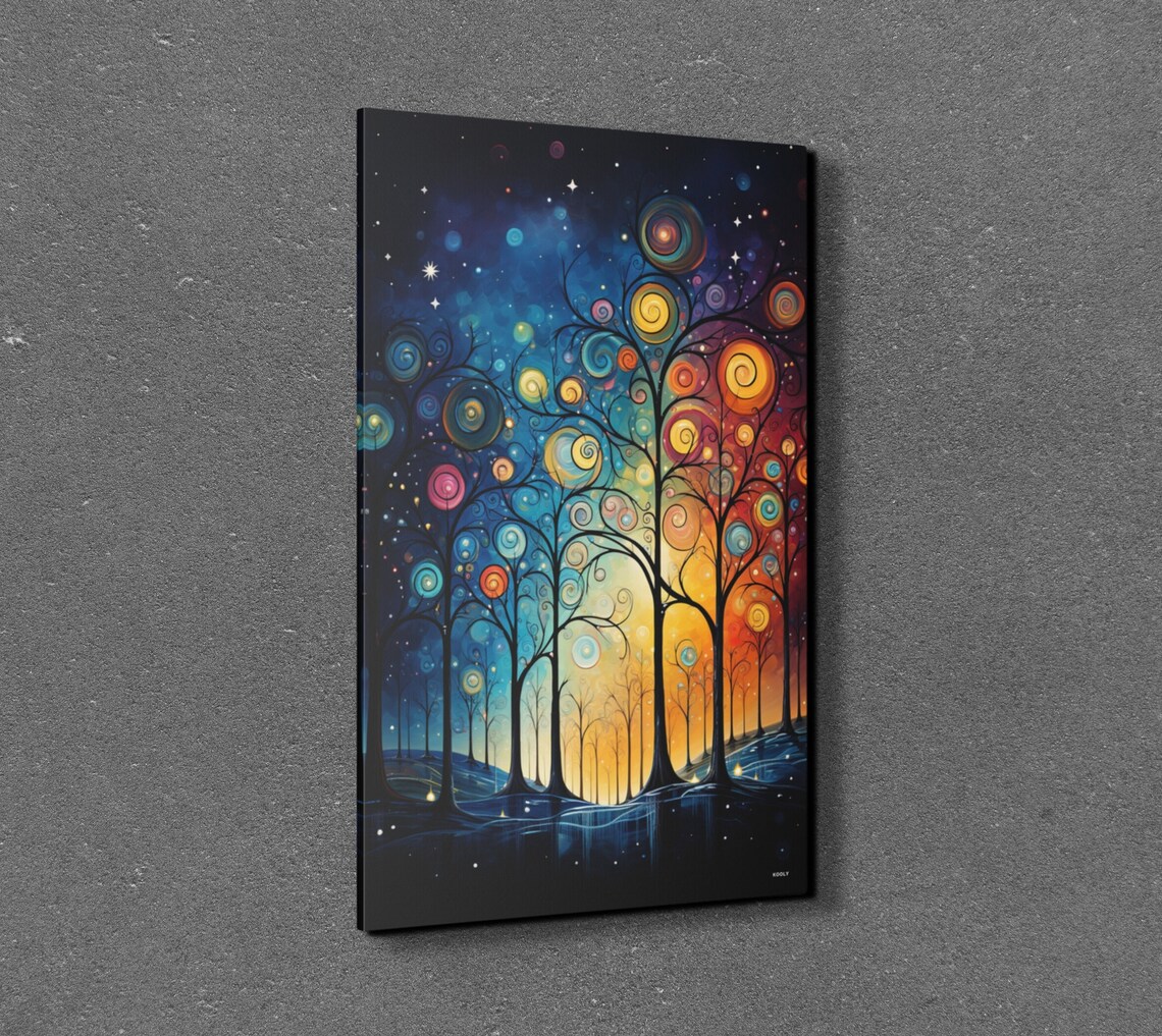 Colorful Tree Wall Art, Twisted Branches Art Print - Image 7