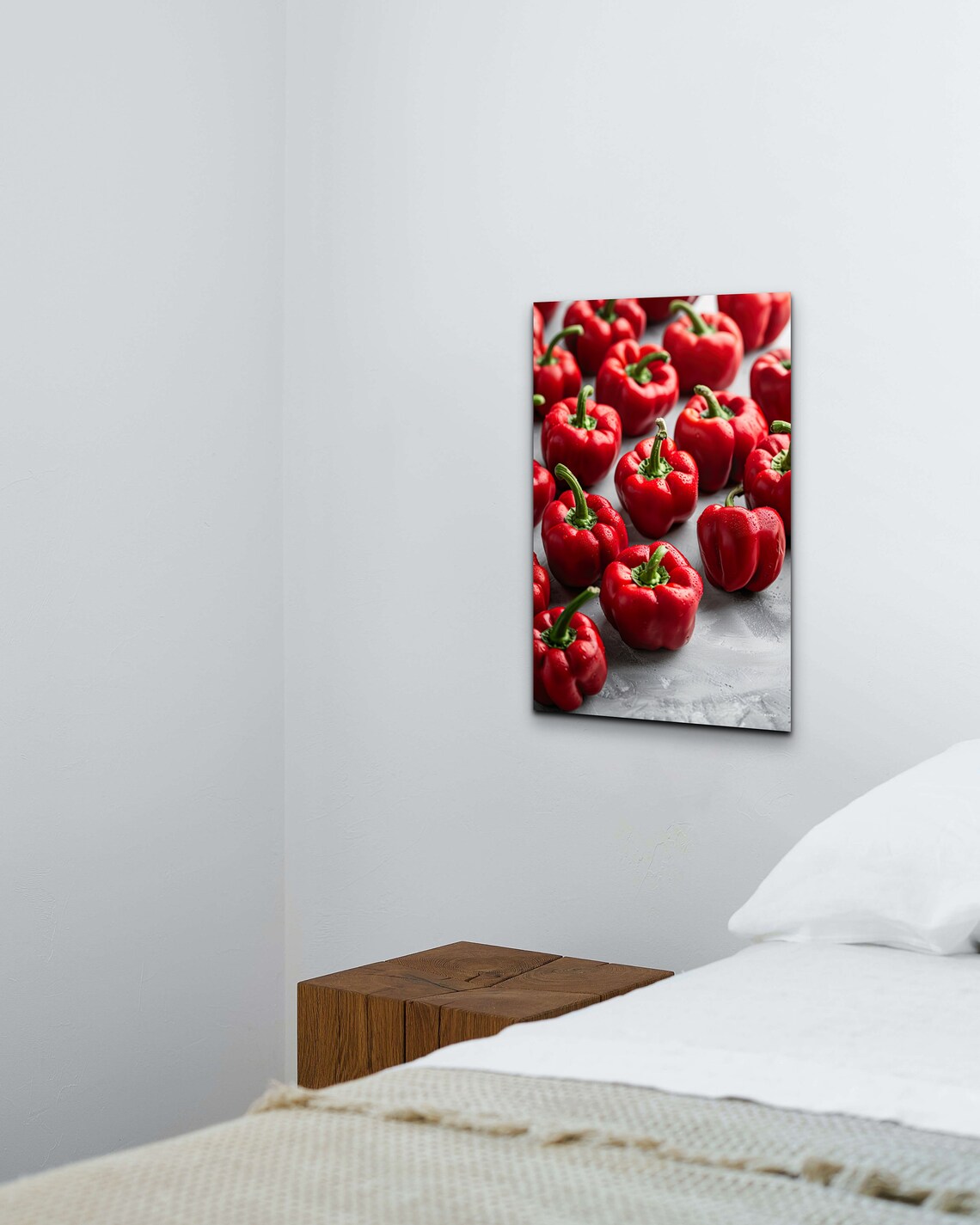 Red Bell Peppers Art Print, Still Life Kitchen Decor - Image 3