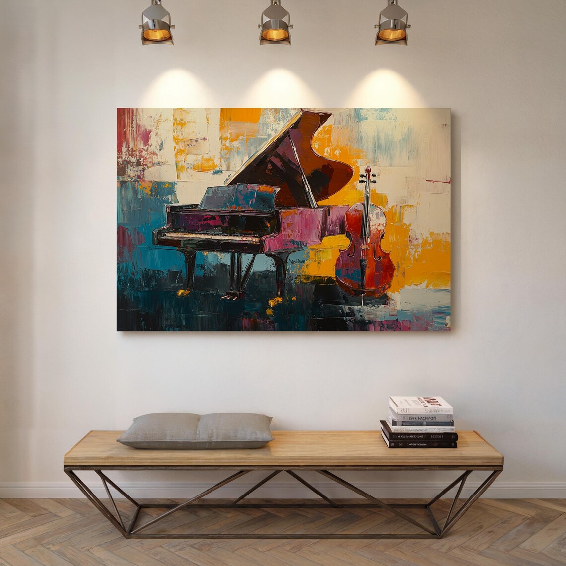 Abstract Piano And Cello Art Print, Expressionist - Image 5