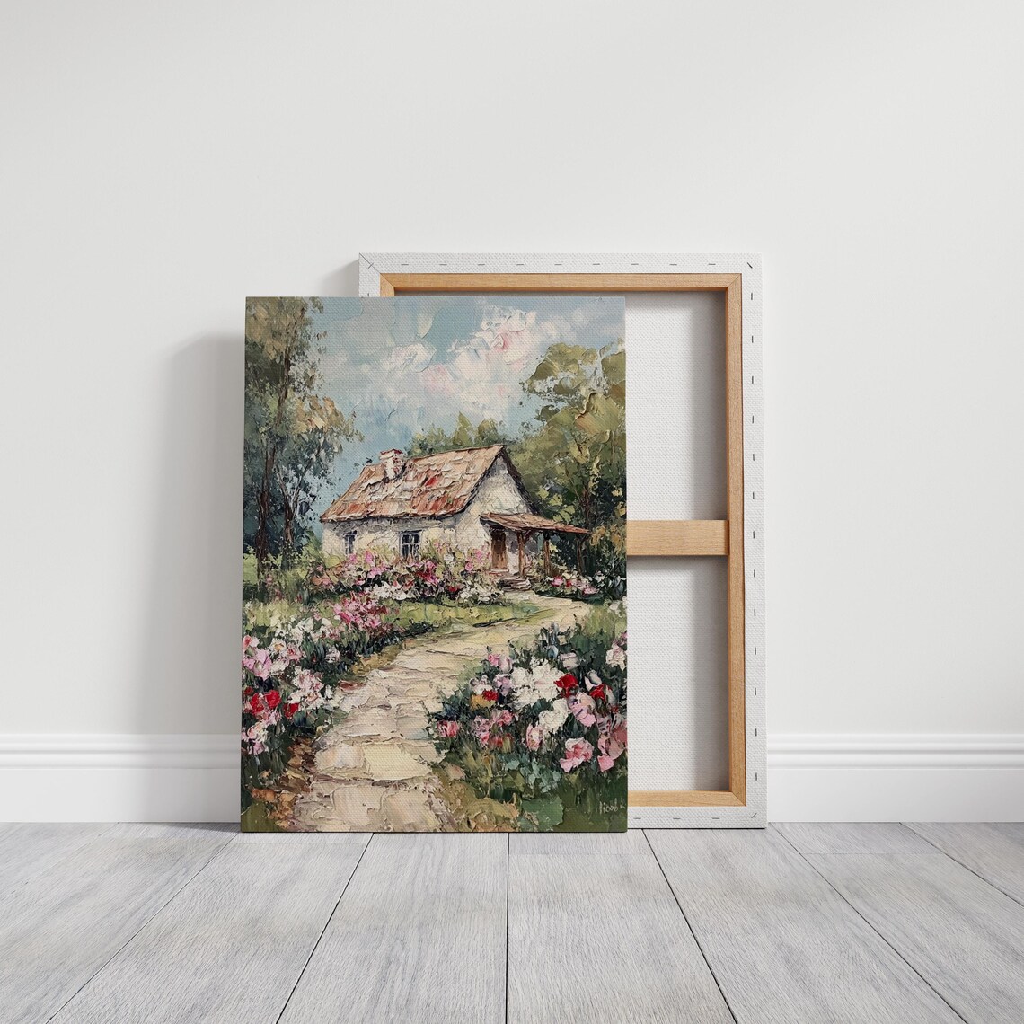 Charming Cottage With Flower Garden, Rustic Landscape - Image 3