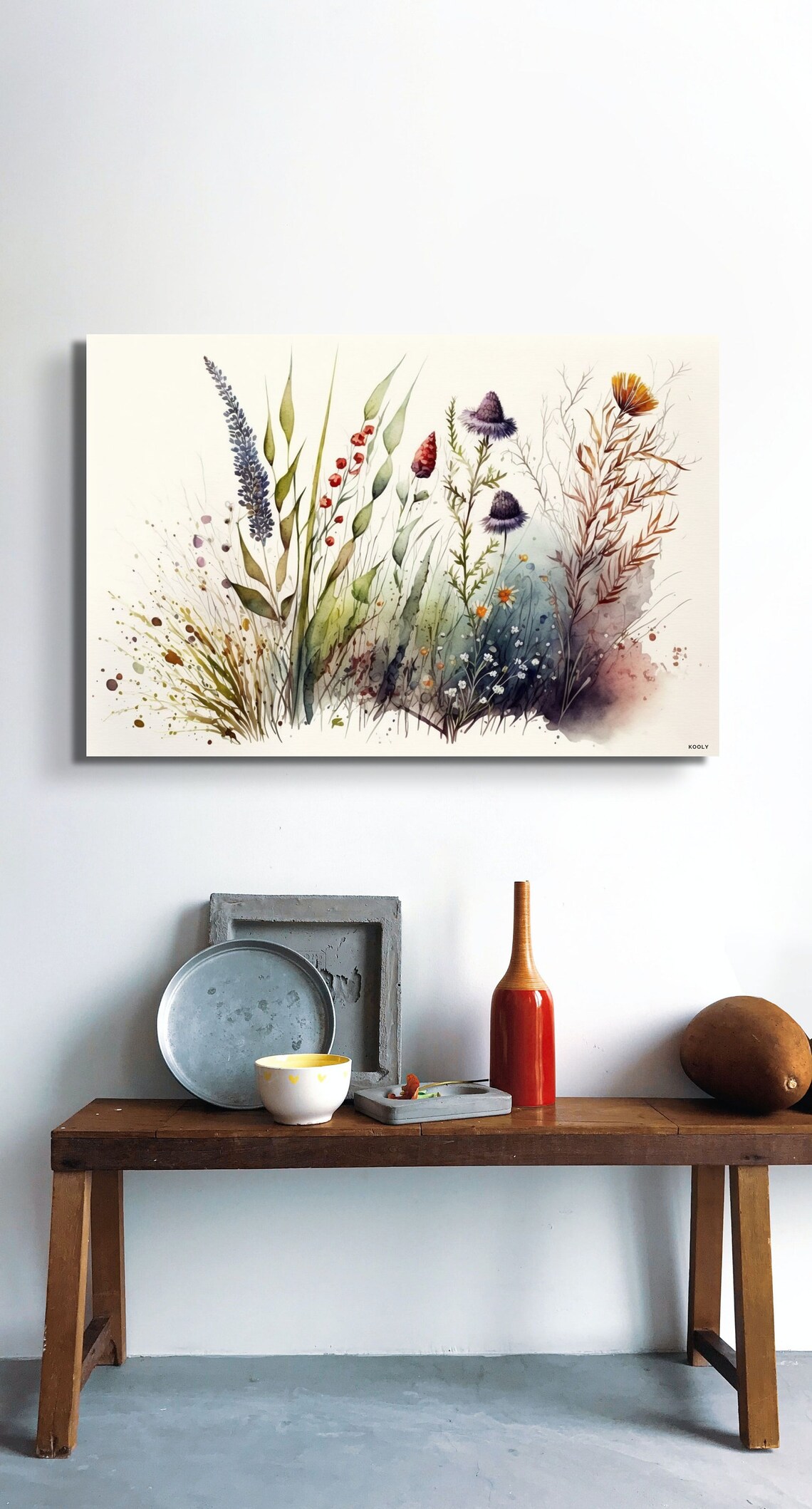 Wildflower Meadow Botanical Watercolor Country Garden Poster - Image 6