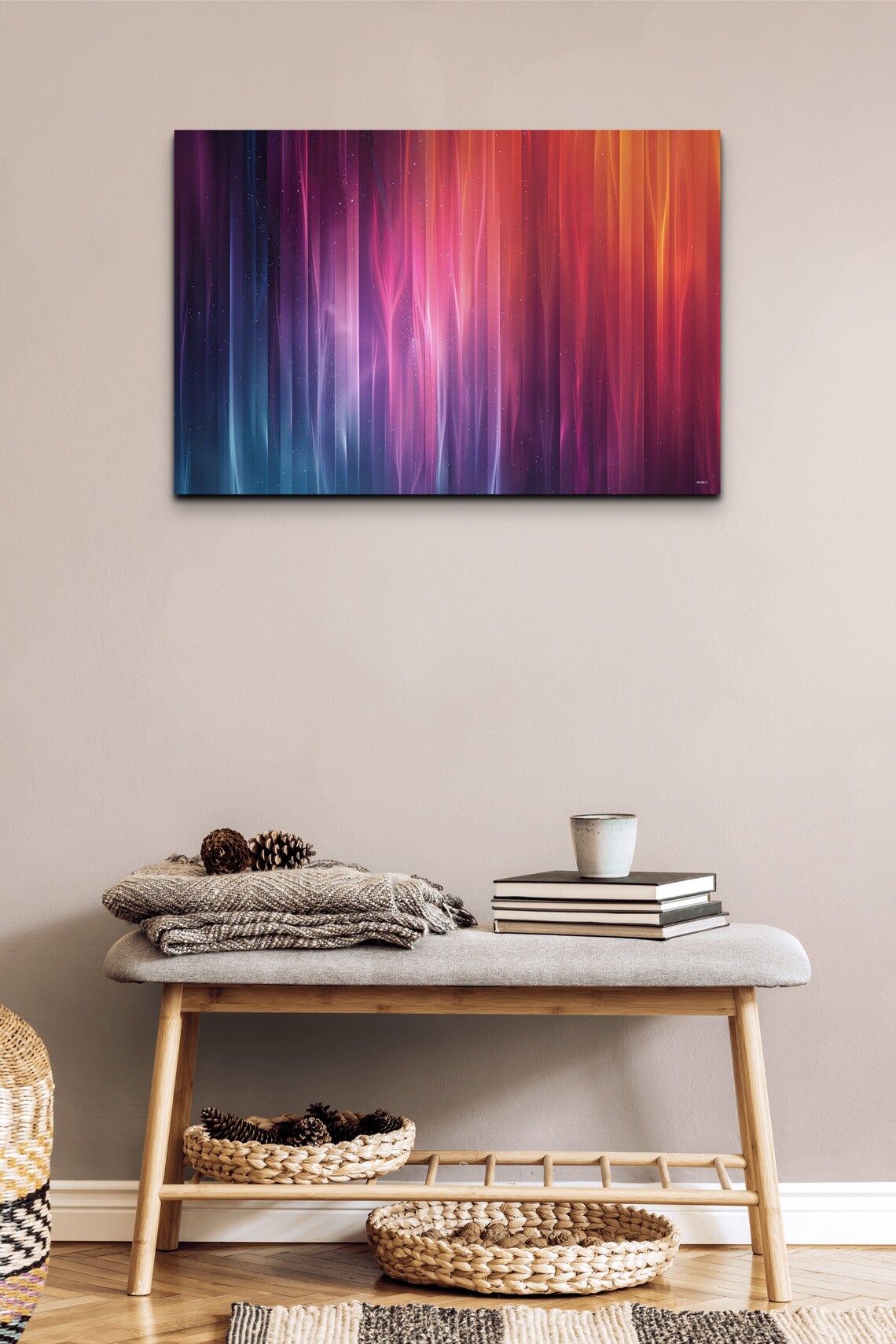 Ethereal Prism Wall Art Print, Vertical Gradient - Image 4