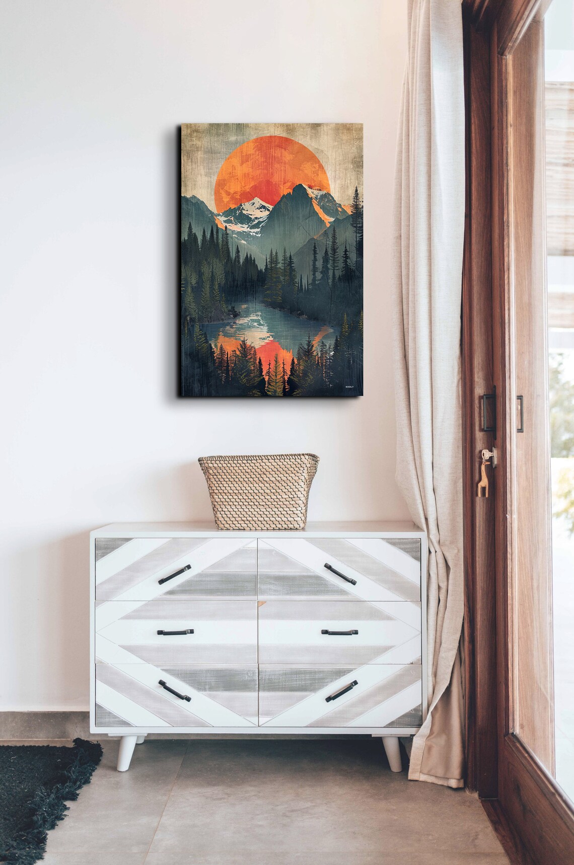 Mid Century Modern Mountain Wall Art - Image 5