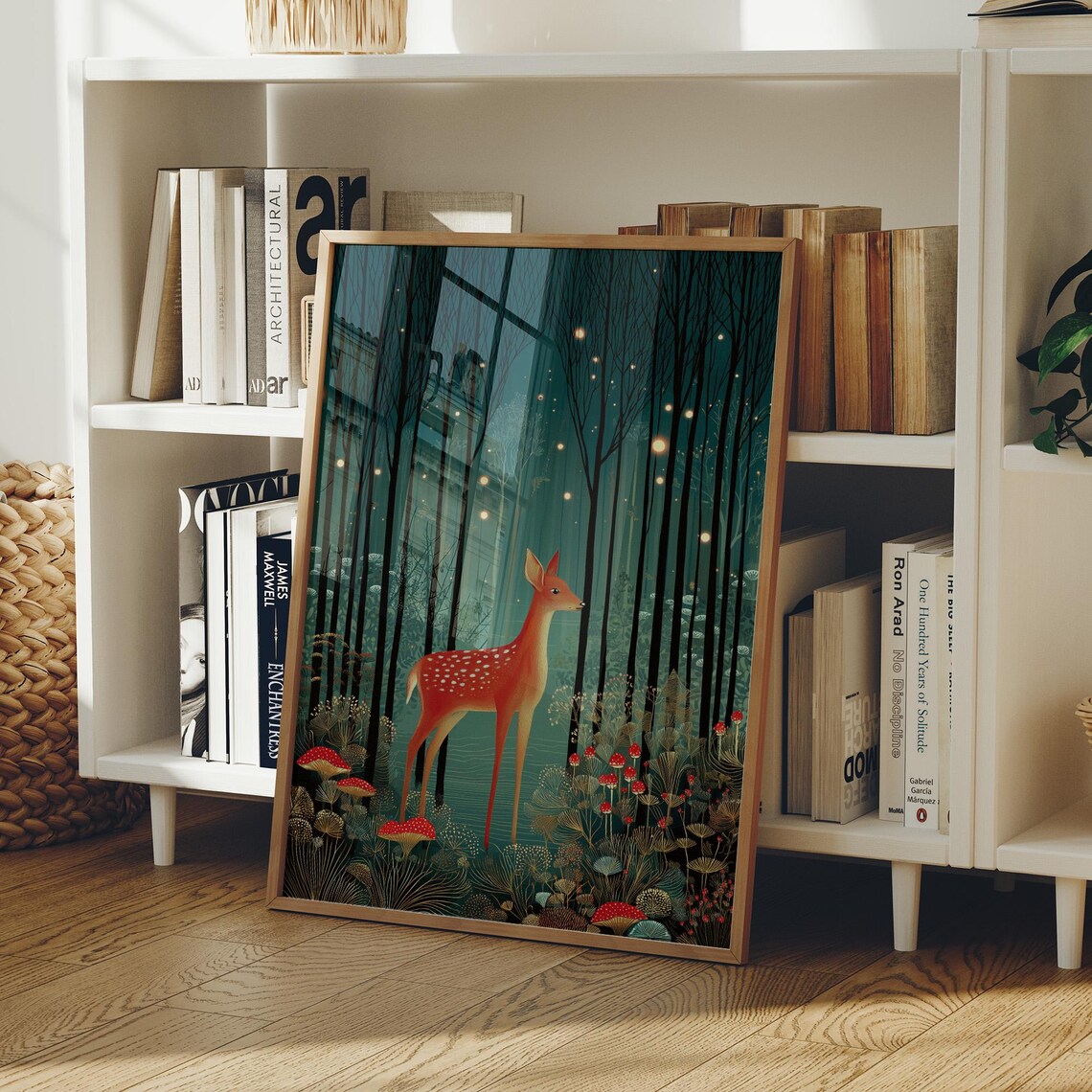 Firefly Forest and the Gentle Fawn Art Print
