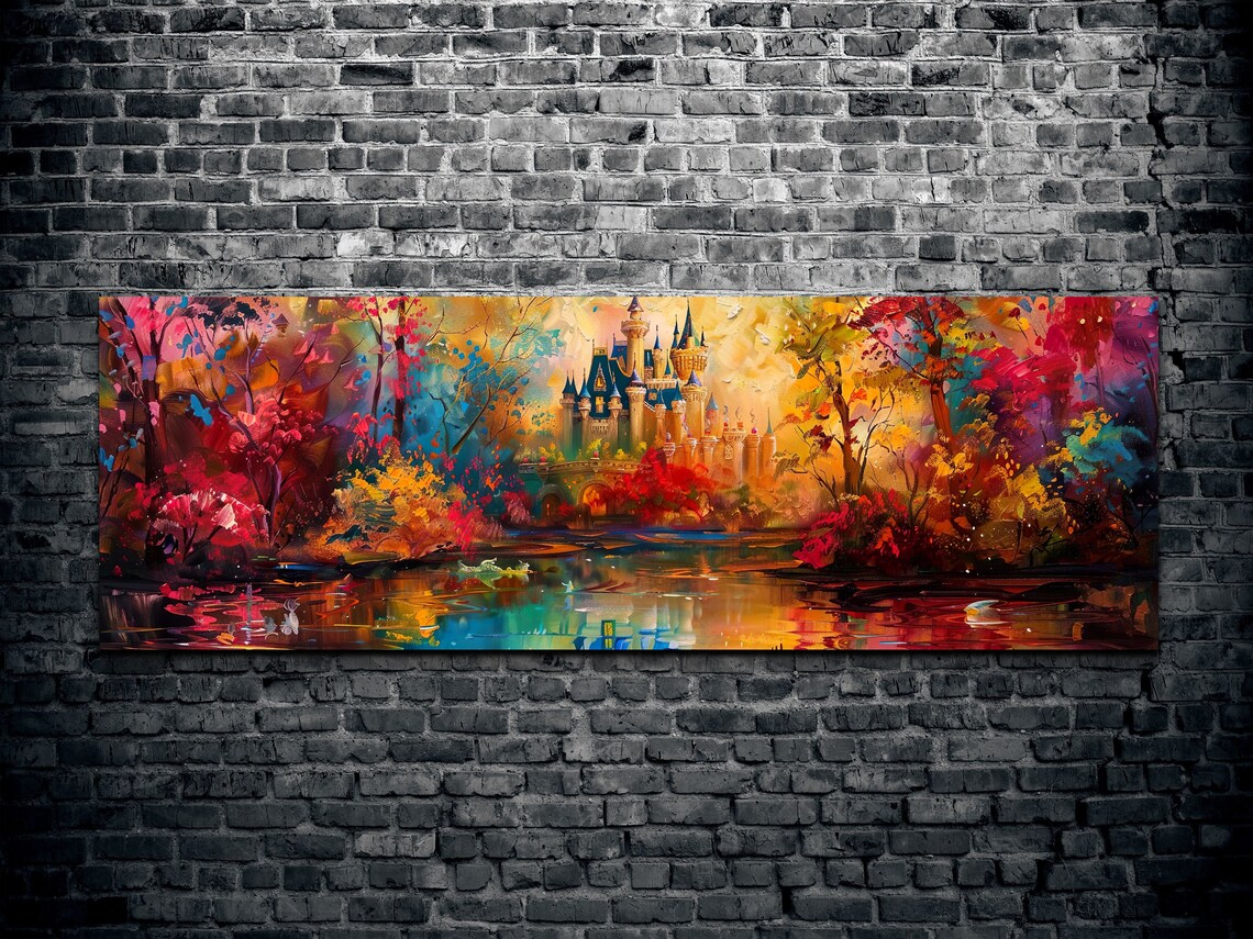 Enchanted Castel Painting Style Wall Art Print - Image 2