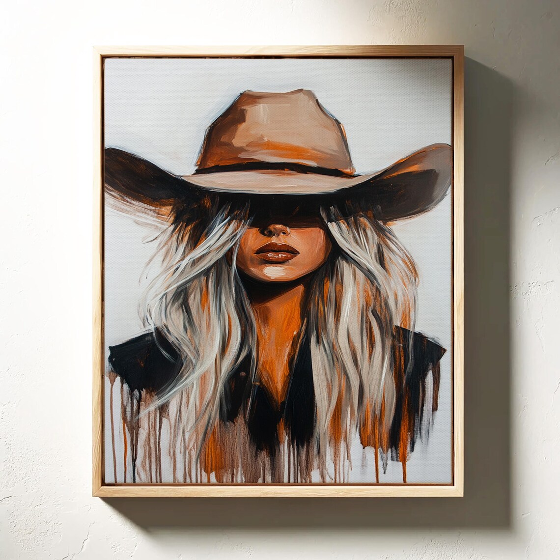 Cowgirl Wall Art, Western Woman Portrait Art Print - Image 3