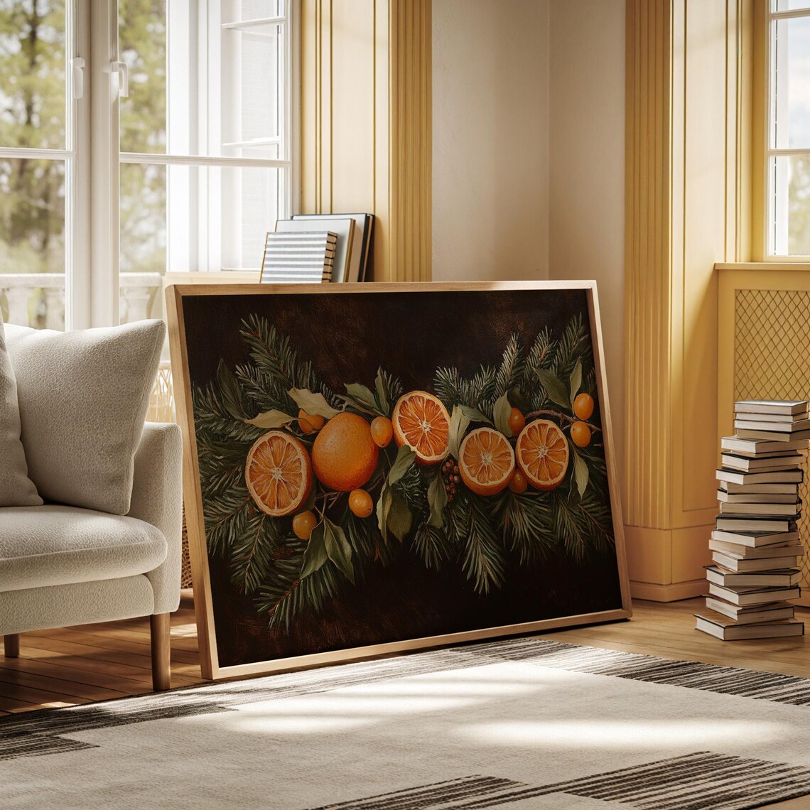 Festive Citrus and Pine Holiday Wall Art - Image 5