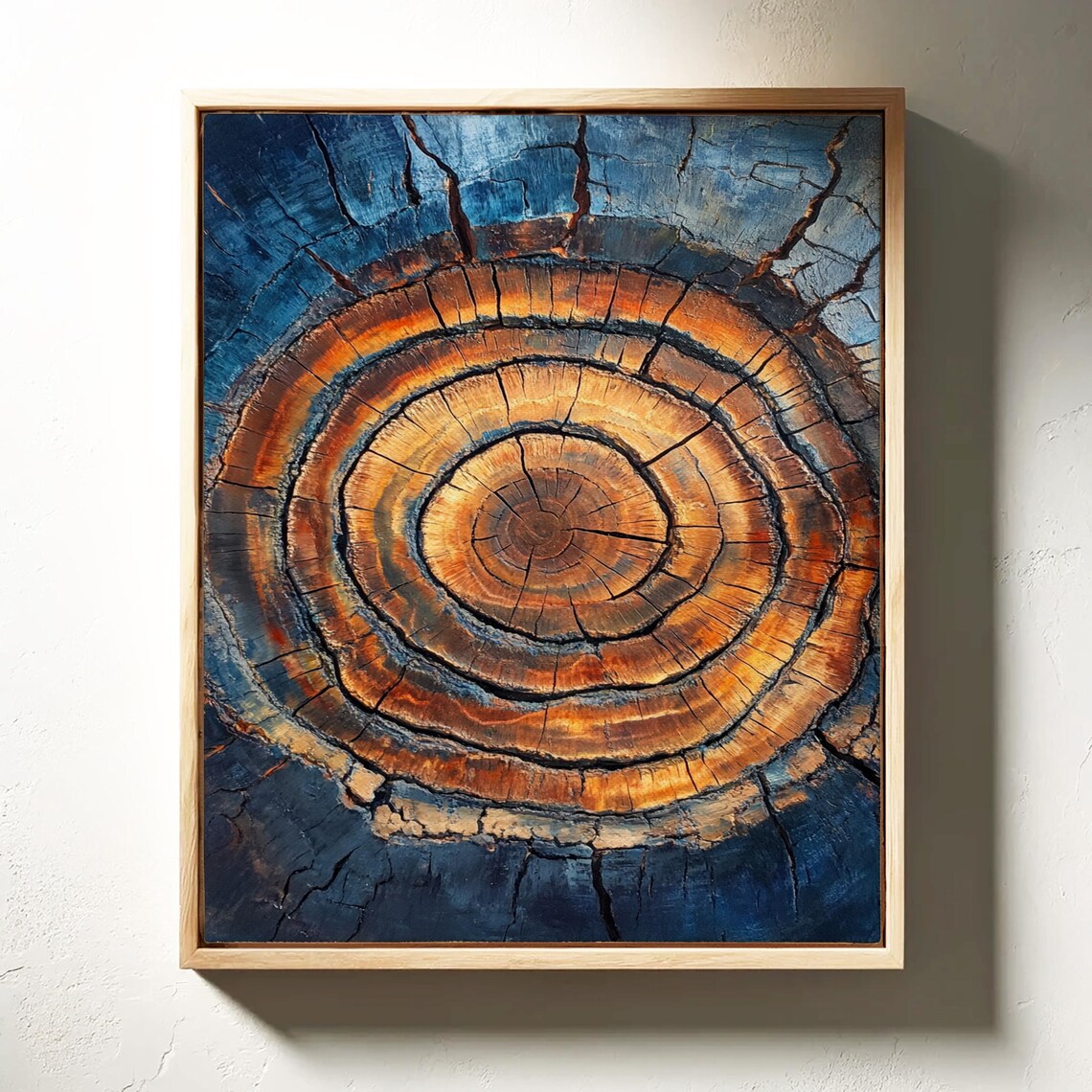 Tree Ring Abstract Art, Rustic Wood Grain Texture - Image 3