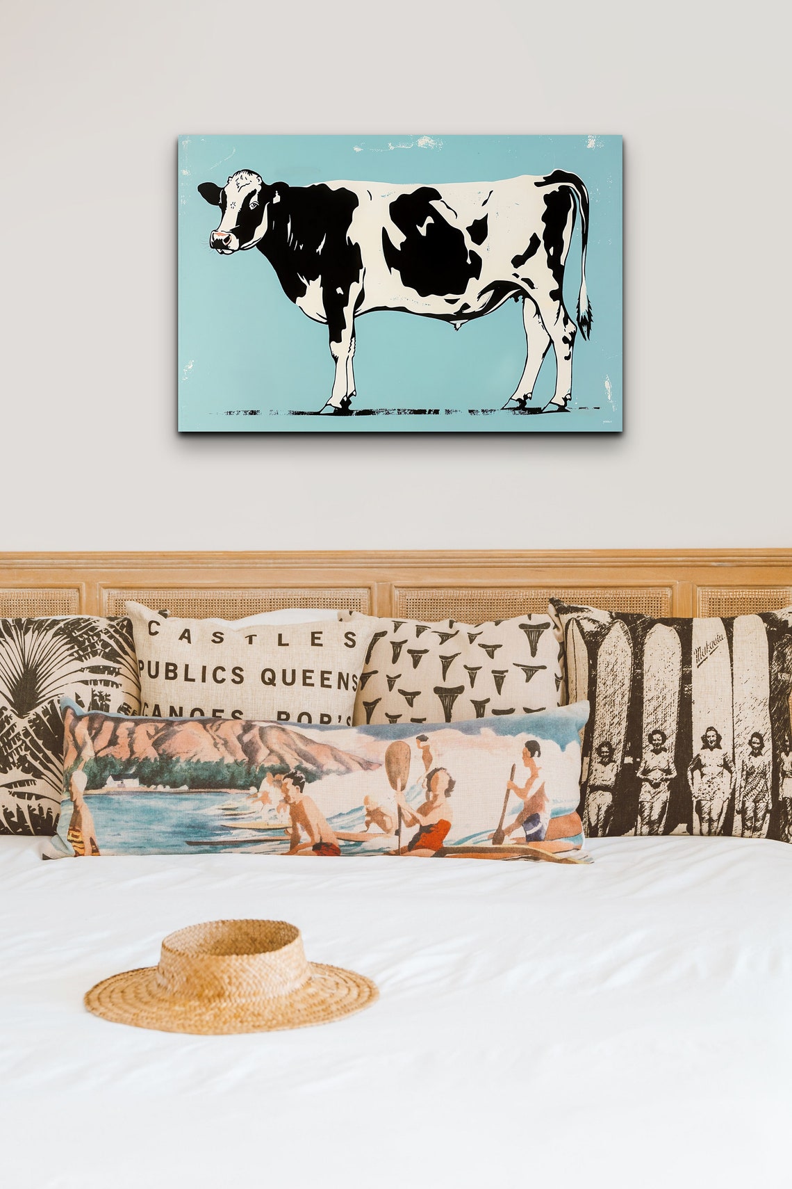 Spotted Holstein Cow Side Profile Retro Pop Art Farmhouse Poster - Image 6
