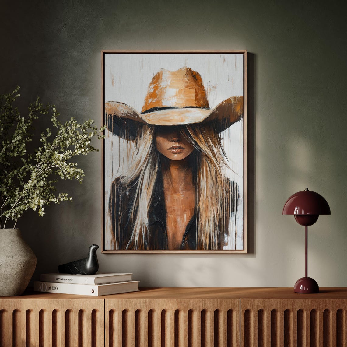 Cowgirl Portrait, Western Farmhouse Art Print - Image 5